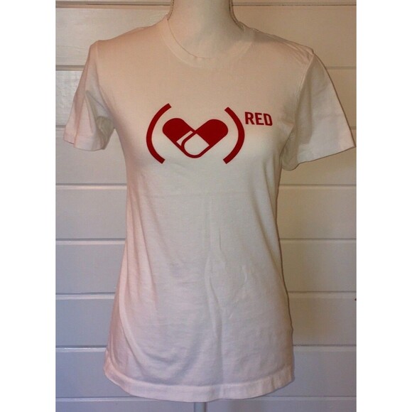 (RED) Tee Bono U2 Y2K 2000s HIV AIDS Global Fund 90s Band Rock Concert Small Tee - Picture 2 of 6